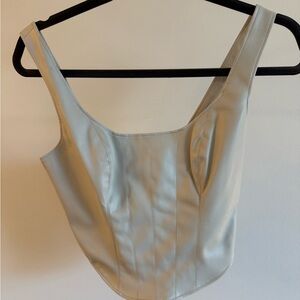 Abercrombie & Fitch faux leather top